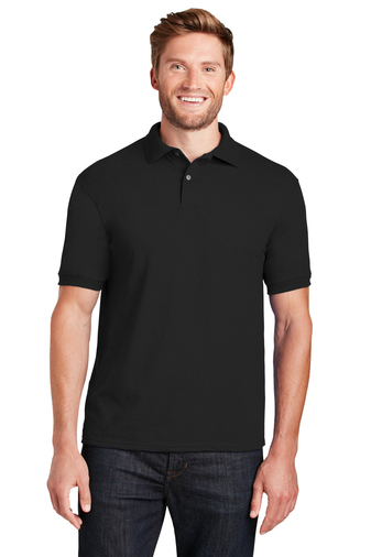 1860-Black-1-054XBlackModelFront2-337W HANES® ECOSMART® - 5.2-OUNCE JERSEY KNIT SPORT SHIRT - Image 1