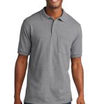 PORT & COMPANY® CORE BLEND JERSEY KNIT POCKET POLO