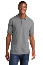 PORT & COMPANY® CORE BLEND JERSEY KNIT POCKET POLO