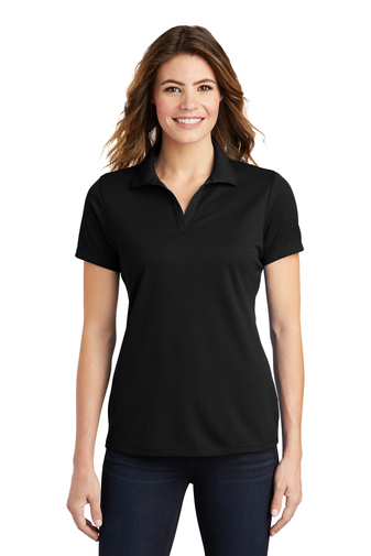 6966-Black-1-LST640BlackModelFront1-337W SPORT-TEK® LADIES POSICHARGE® RACERMESH® POLO - Image 1