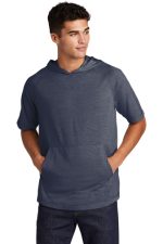 SPORT-TEK ® POSICHARGE ® TRI-BLEND WICKING SHORT SLEEVE HOODIE