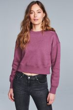 DISTRICT® WOMEN’S PERFECT WEIGHT® FLEECE CROPPED CREW - Image 6