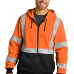 CORNERSTONE® ANSI 107 CLASS 3 HEAVY-DUTY FLEECE FULL-ZIP HOODIE