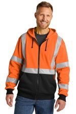 CORNERSTONE® ANSI 107 CLASS 3 HEAVY-DUTY FLEECE FULL-ZIP HOODIE