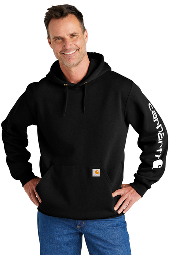 11976-Black-1-CTK288BlackModelFront1-337W CARHARTTĀ® MIDWEIGHT HOODED LOGO SWEATSHIRT - Image 1