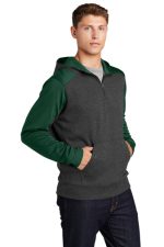 SPORT-TEK® TECH FLEECE COLORBLOCK 1/4-ZIP HOODED SWEATSHIRT - Image 4