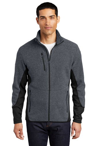 5518-CharHtBlk-1-F227CharHtBlkModelFront1-337W PORT AUTHORITY® R-TEK® PRO FLEECE FULL-ZIP JACKET - Image 1