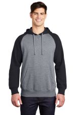 SPORT-TEK® RAGLAN COLORBLOCK PULLOVER HOODED SWEATSHIRT