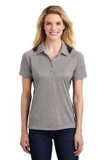 SPORT-TEK® LADIES HEATHER COLORBLOCK CONTENDER™ POLO