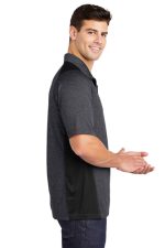 SPORT-TEK® HEATHER COLORBLOCK CONTENDER™ POLO - Image 3