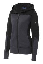 SPORT-TEK® LADIES TECH FLEECE COLORBLOCK FULL-ZIP HOODED JACKET - Image 5