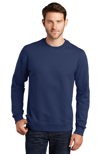8065-TeamNavy-1-PC850TeamNavyModelFront1-337W PORT & COMPANY® FAN FAVORITE™ FLEECE CREWNECK SWEATSHIRT - Image 1
