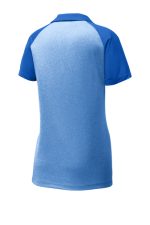 SPORT-TEK® LADIES POSICHARGE® RACERMESH® RAGLAN HEATHER BLOCK POLO - Image 5