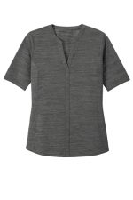 PORT AUTHORITY ® LADIES STRETCH HEATHER OPEN NECK TOP - Image 4