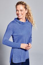 SPORT-TEK ® LADIES POSICHARGE ® TRI-BLEND WICKING LONG SLEEVE HOODIE - Image 6