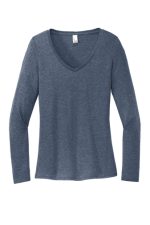 DISTRICT® WOMEN’S PERFECT TRI® LONG SLEEVE V-NECK TEE - Image 2