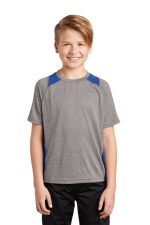 SPORT-TEK® YOUTH HEATHER COLORBLOCK CONTENDER™ TEE