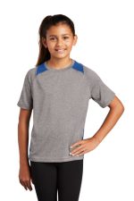 SPORT-TEK® YOUTH HEATHER COLORBLOCK CONTENDER™ TEE - Image 4