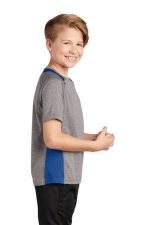 SPORT-TEK® YOUTH HEATHER COLORBLOCK CONTENDER™ TEE - Image 2