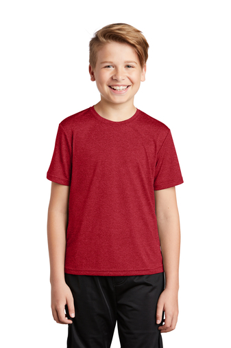6678-ScarHthr-1-YST360ScarHthrModelFront1-337W SPORT-TEK® YOUTH HEATHER CONTENDER™ TEE - Image 1