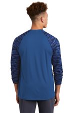SPORT-TEK® DRIFT CAMO COLORBLOCK LONG SLEEVE TEE - Image 2