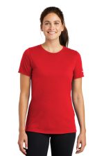 NIKE LADIES DRI-FIT COTTON/POLY SCOOP NECK TEE