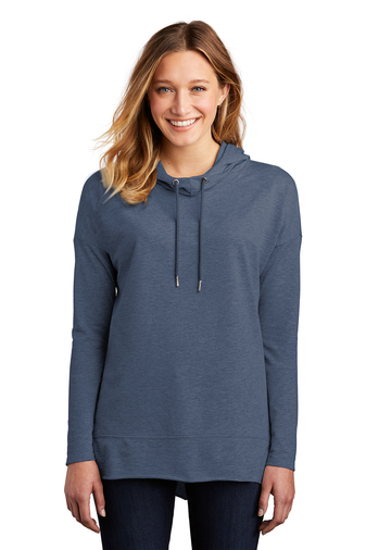 9748-WashedIndigo-1-DT671WashedIndigoModelFront-337W DISTRICT ® WOMEN’S FEATHERWEIGHT FRENCH TERRY ™ HOODIE - Image 1