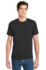 HANES® - AUTHENTIC 100% COTTON T-SHIRT WITH POCKET