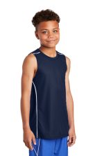 SPORT-TEK® YOUTH POSICHARGE® MESH REVERSIBLE SLEEVELESS TEE - Image 3