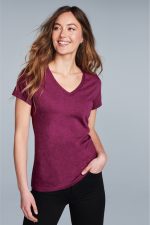 DISTRICT® WOMEN’S PERFECT BLEND® CVC V-NECK TEE - Image 4