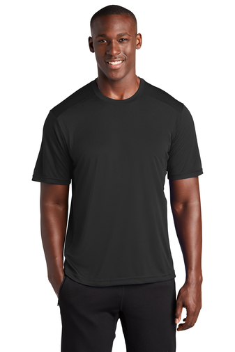 7322-Black-1-ST380BlackModelFront1-337W SPORT-TEK® POSICHARGE® ELEVATE TEE - Image 1